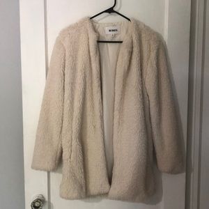 BB Dakota white faux fur jacket